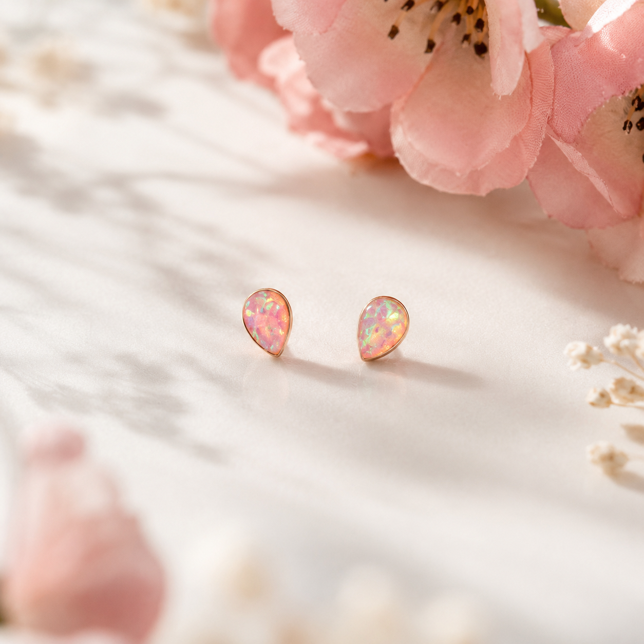 Opal Ohrstecker Sterling Silber