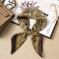 Tuch 70×70 – Seiden-Effekt, Paisley-Muster, schickes quadratisches Tuch