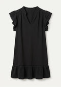 Musselin Kleid mit Volant