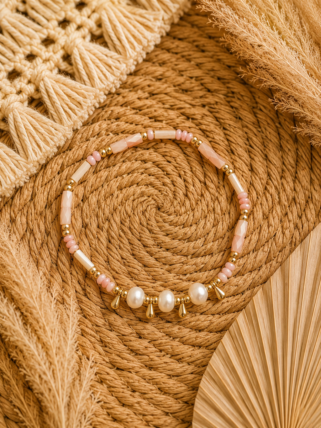 Thandi Elastisches Sommerarmband mit Perlen