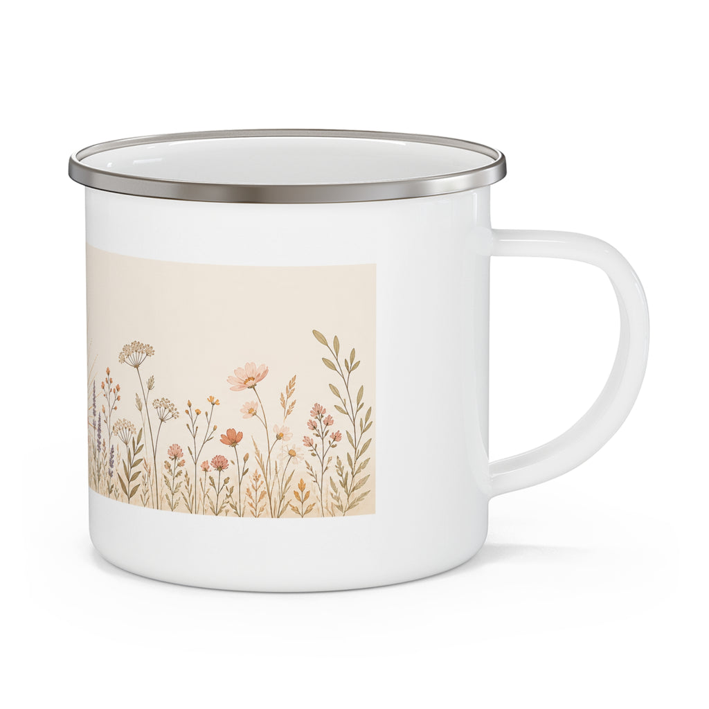 Enamel Tasse — Boho Wildflower Sunrise Tasse