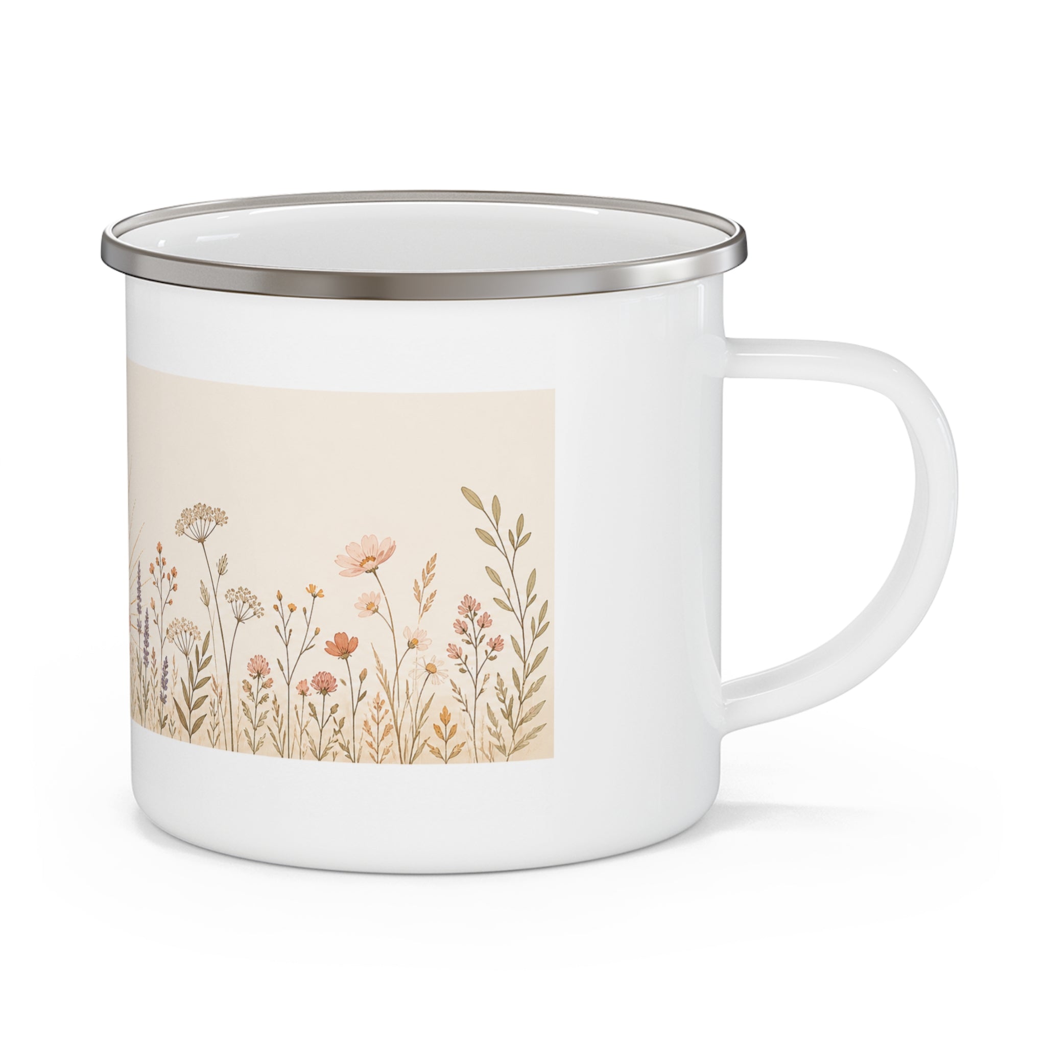 Enamel Tasse — Boho Wildflower Sunrise Tasse