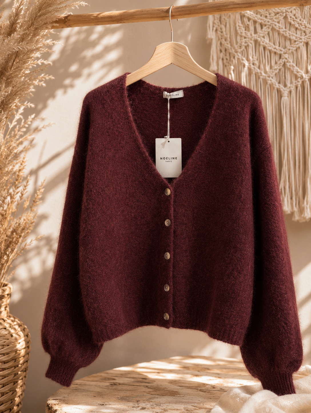 Feine Alpaka-Strickjacke