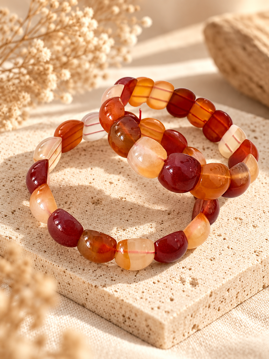 Karneol Armband Halbrund