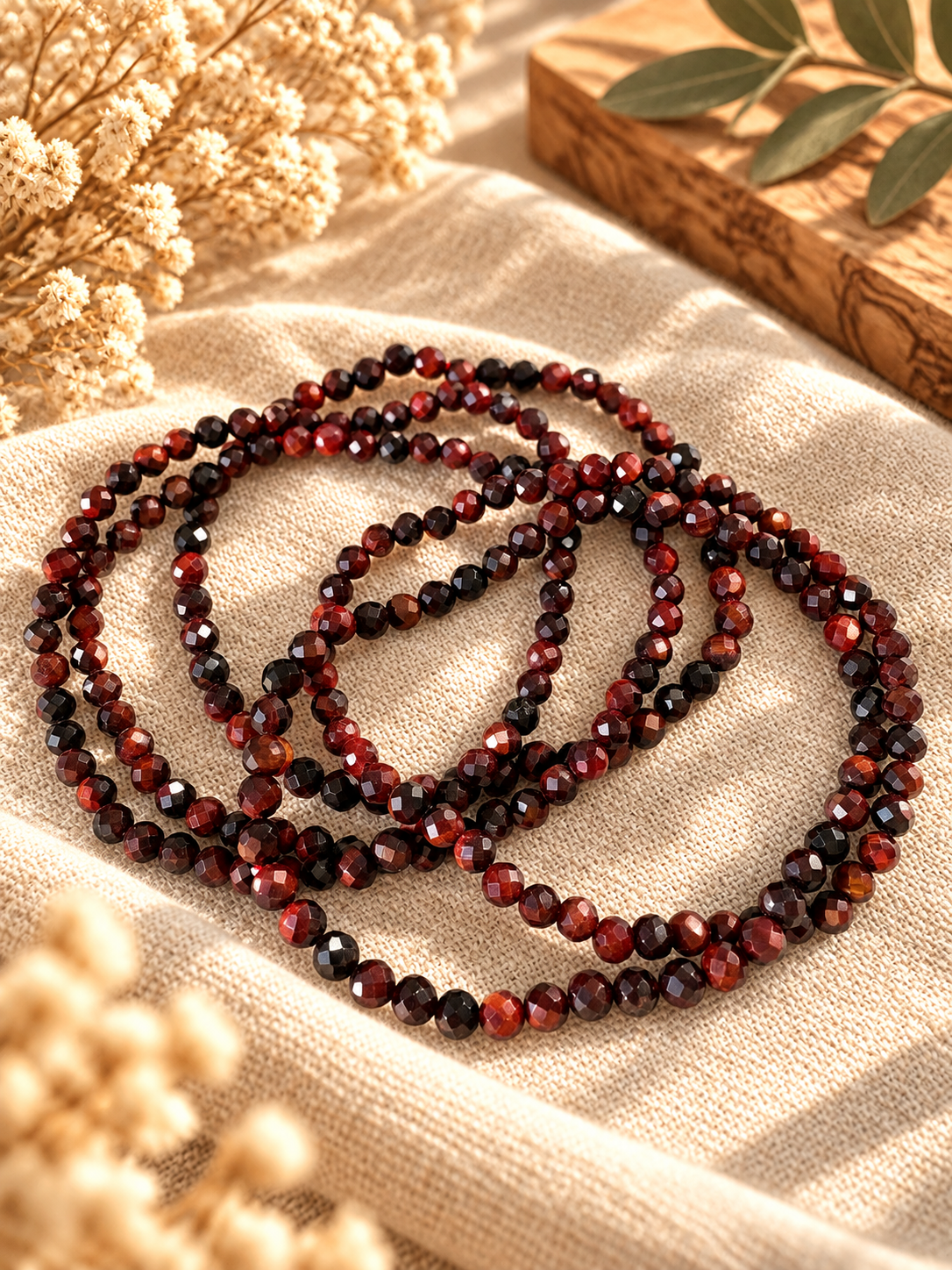 Rotes Tigerauge Armband