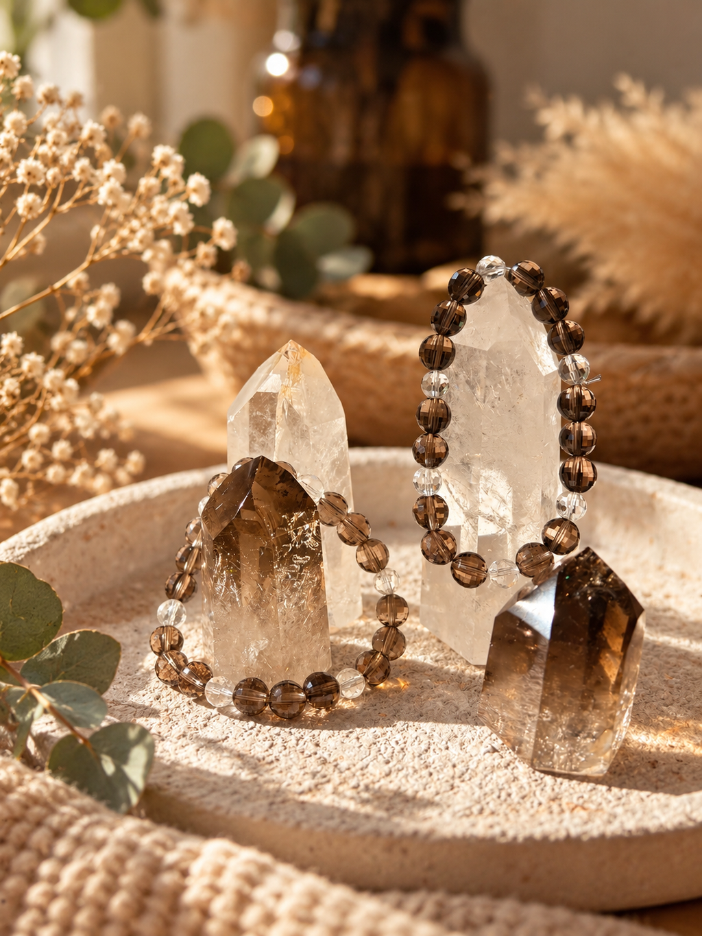 Set „Clear & Grounded“ mit Armband 16cm oder 17cm