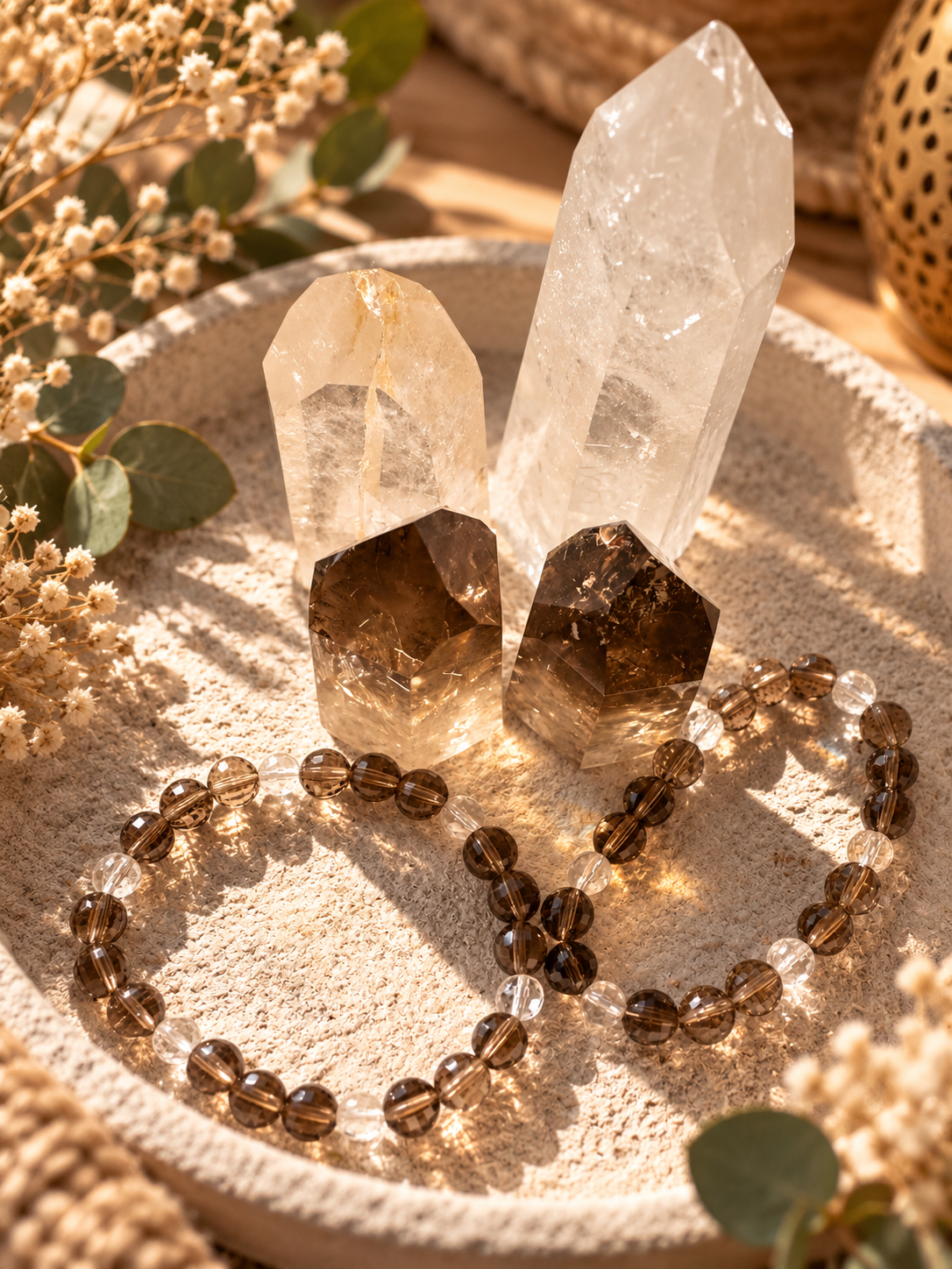 Set „Clear & Grounded“ mit Armband 16cm oder 17cm