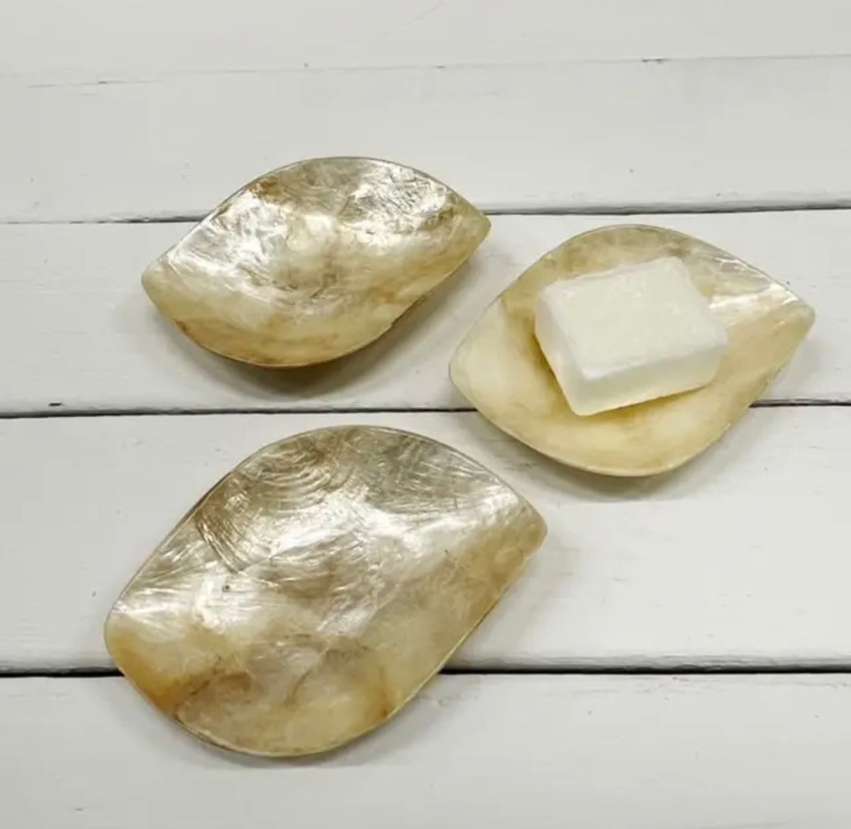 Capiz-Schälchen aus Muschel S in Gold