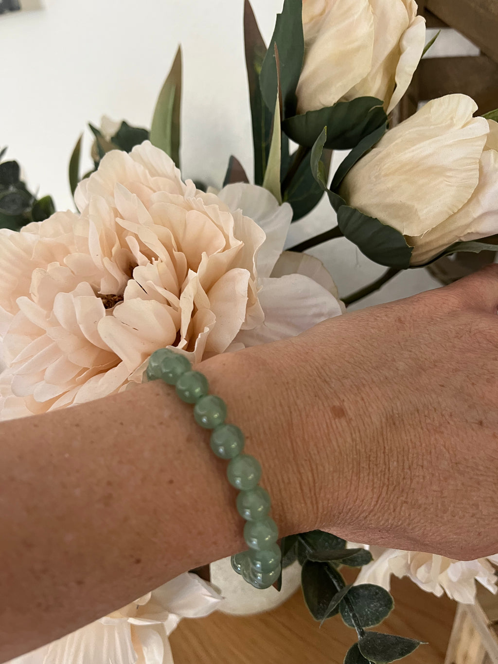 Edelstein Armband "Aventurin" ( rund geschliffen )