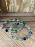 Edelstein Armband " Fluorit Mix "