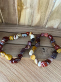 Edelstein Armband " Jaspis/Achat Mix"