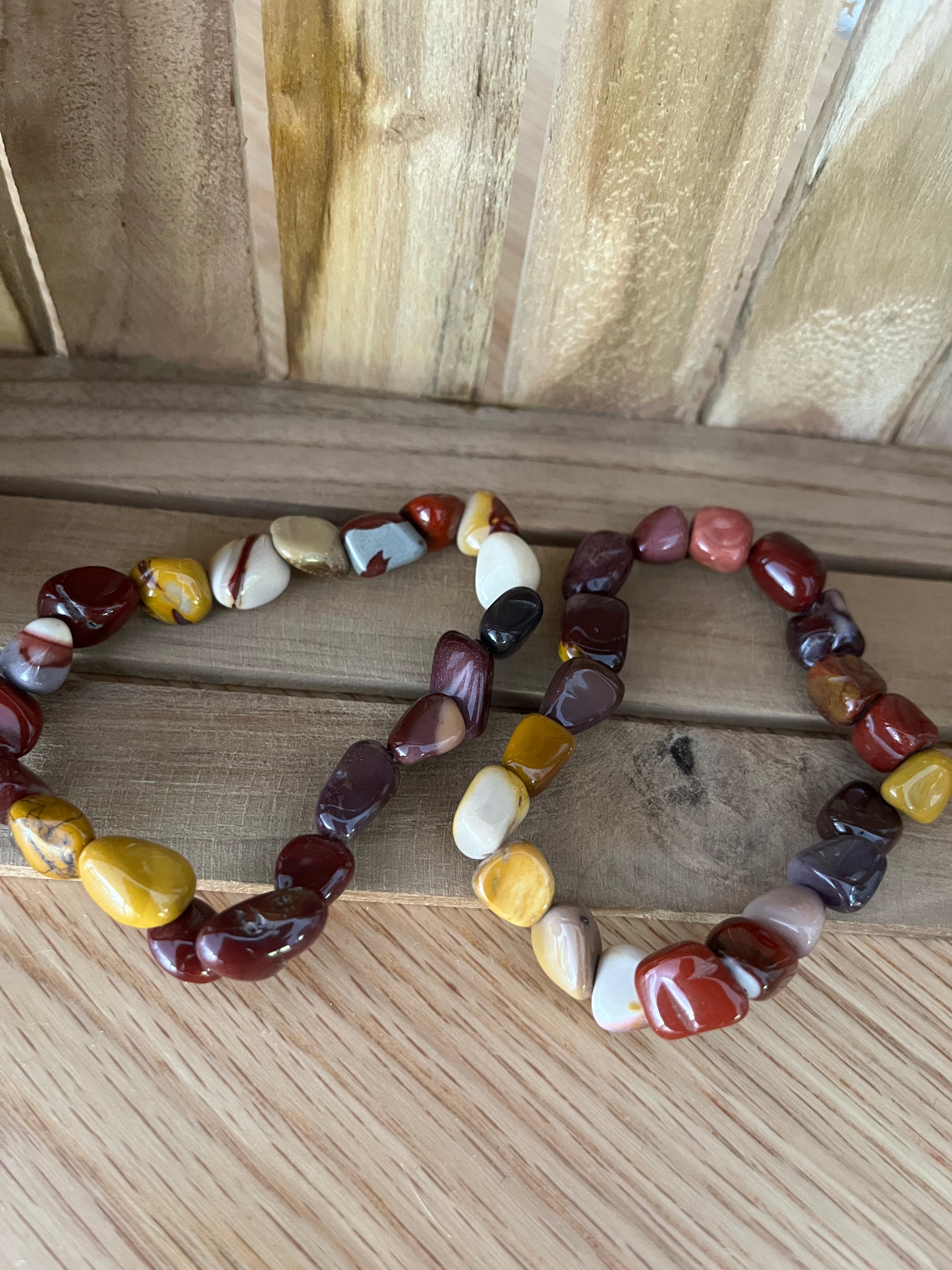 Edelstein Armband " Jaspis/Achat Mix"
