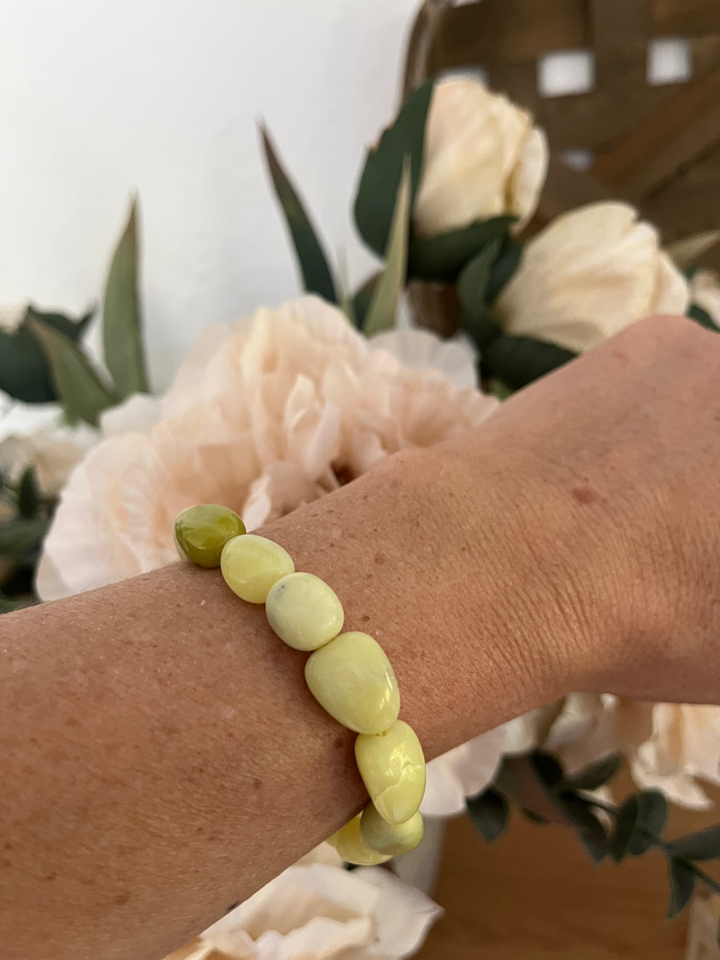 Edelstein Armband " Serpentin " (New Jade)