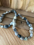 Edelstein Armband " Picasso-Jaspis " matt