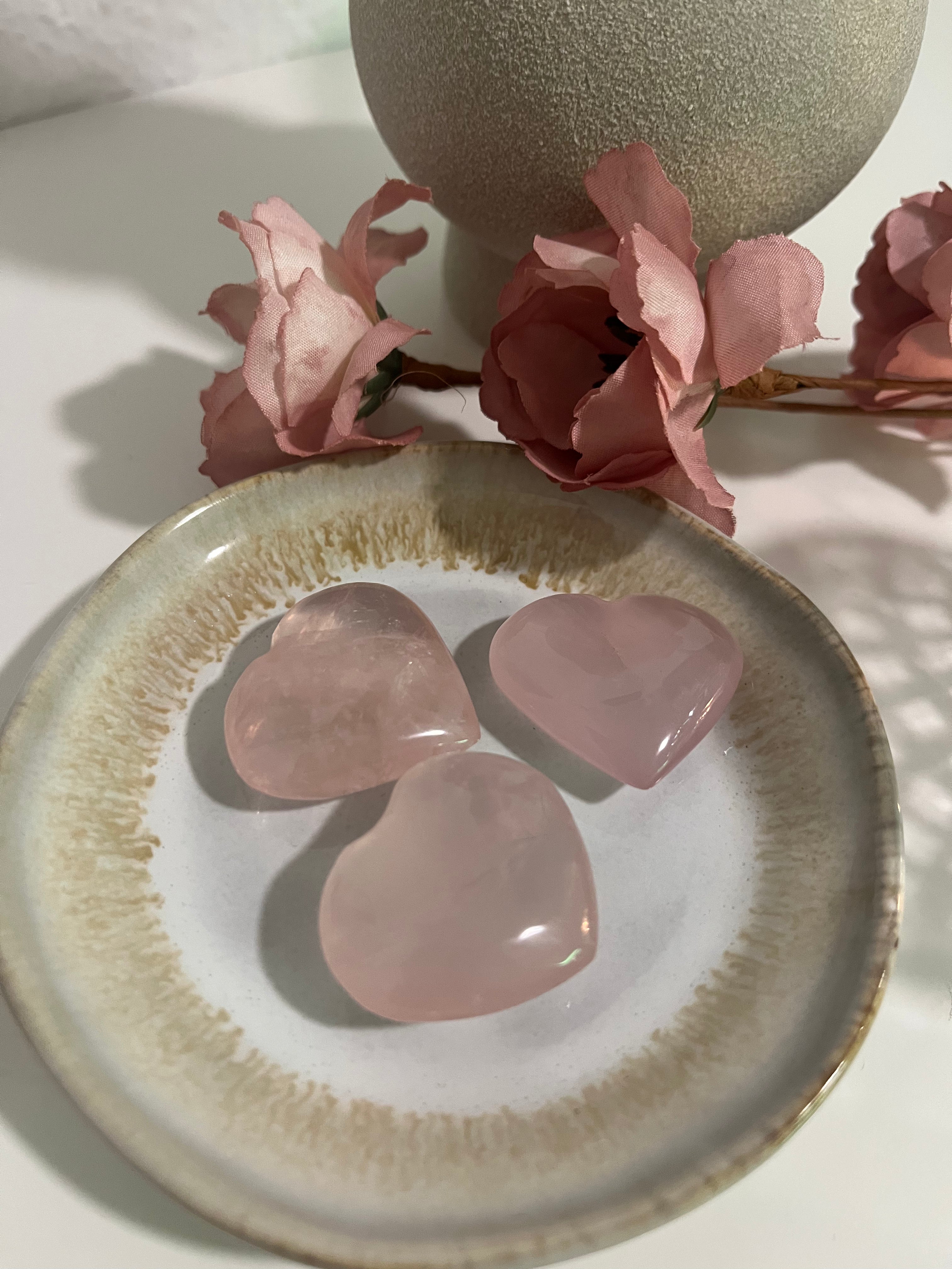 Rosenquarz Herz Glücksbringer