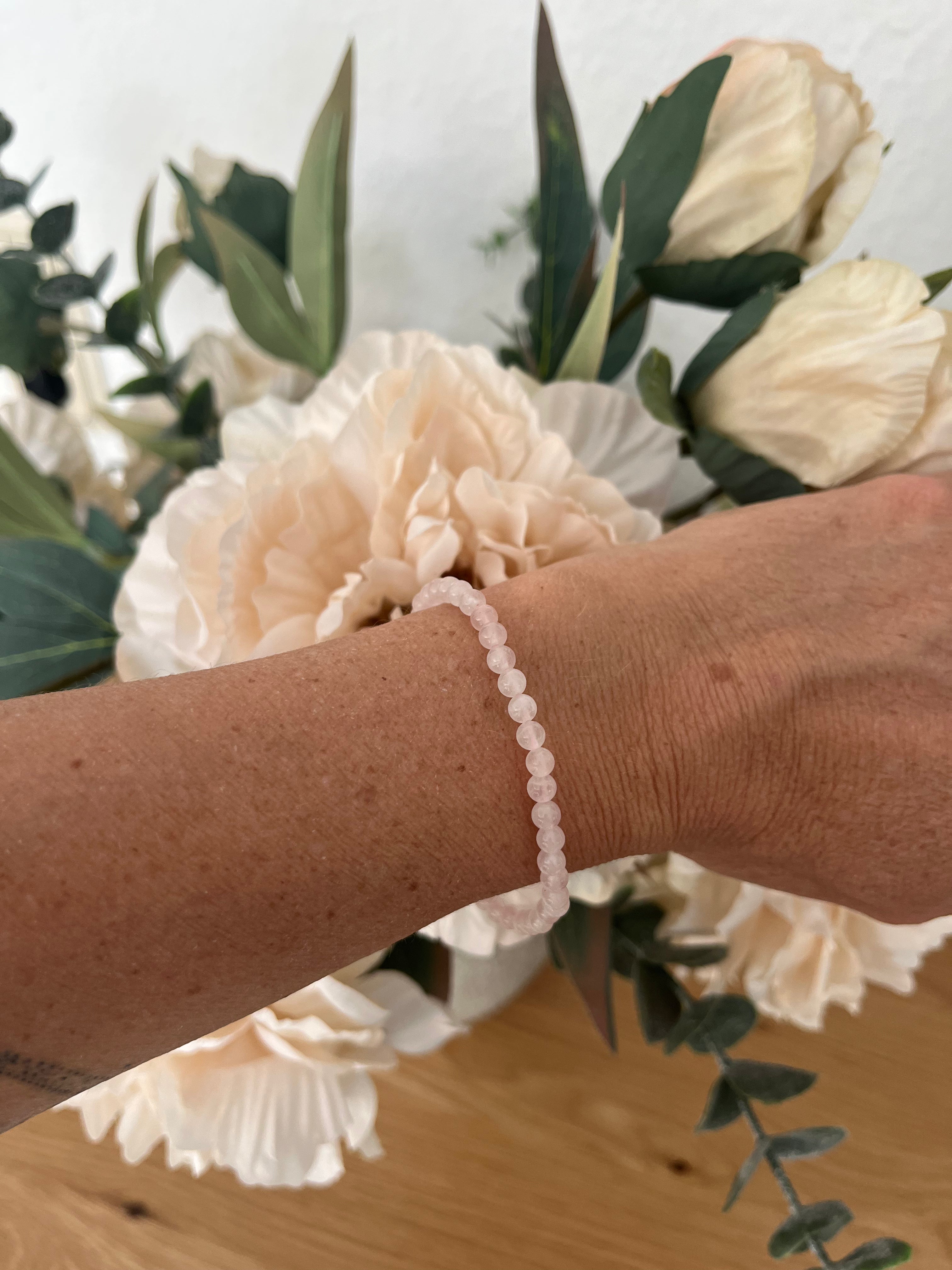 Edelstein Armband Rosenquarz
