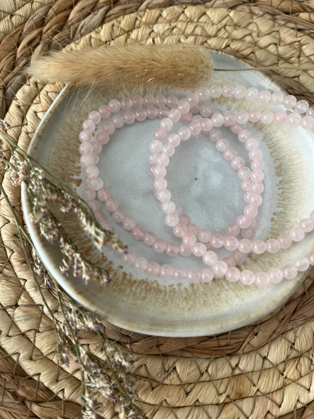 Edelstein Armband Rosenquarz
