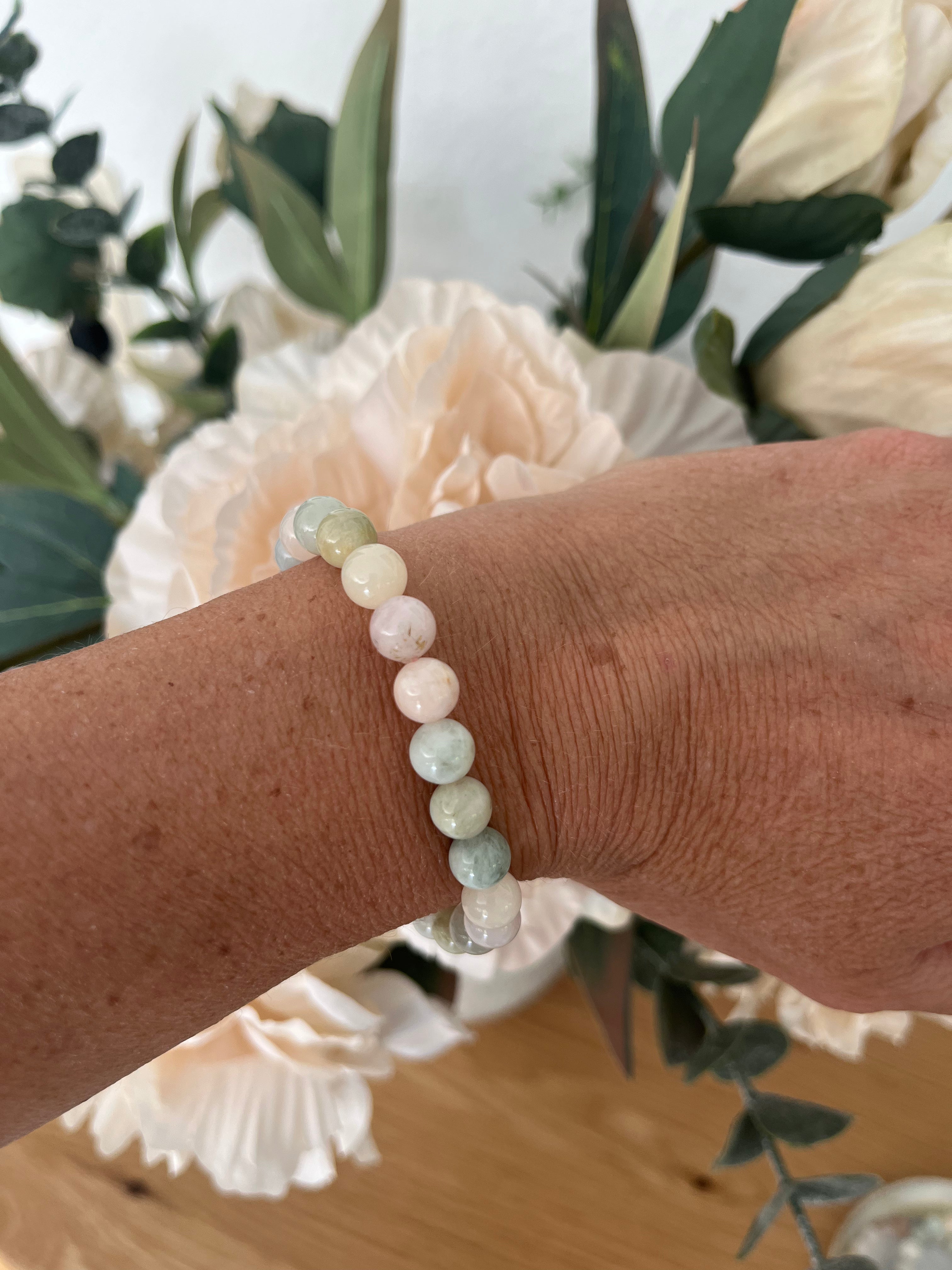 Hochwertiges Edelstein Armband Beryll