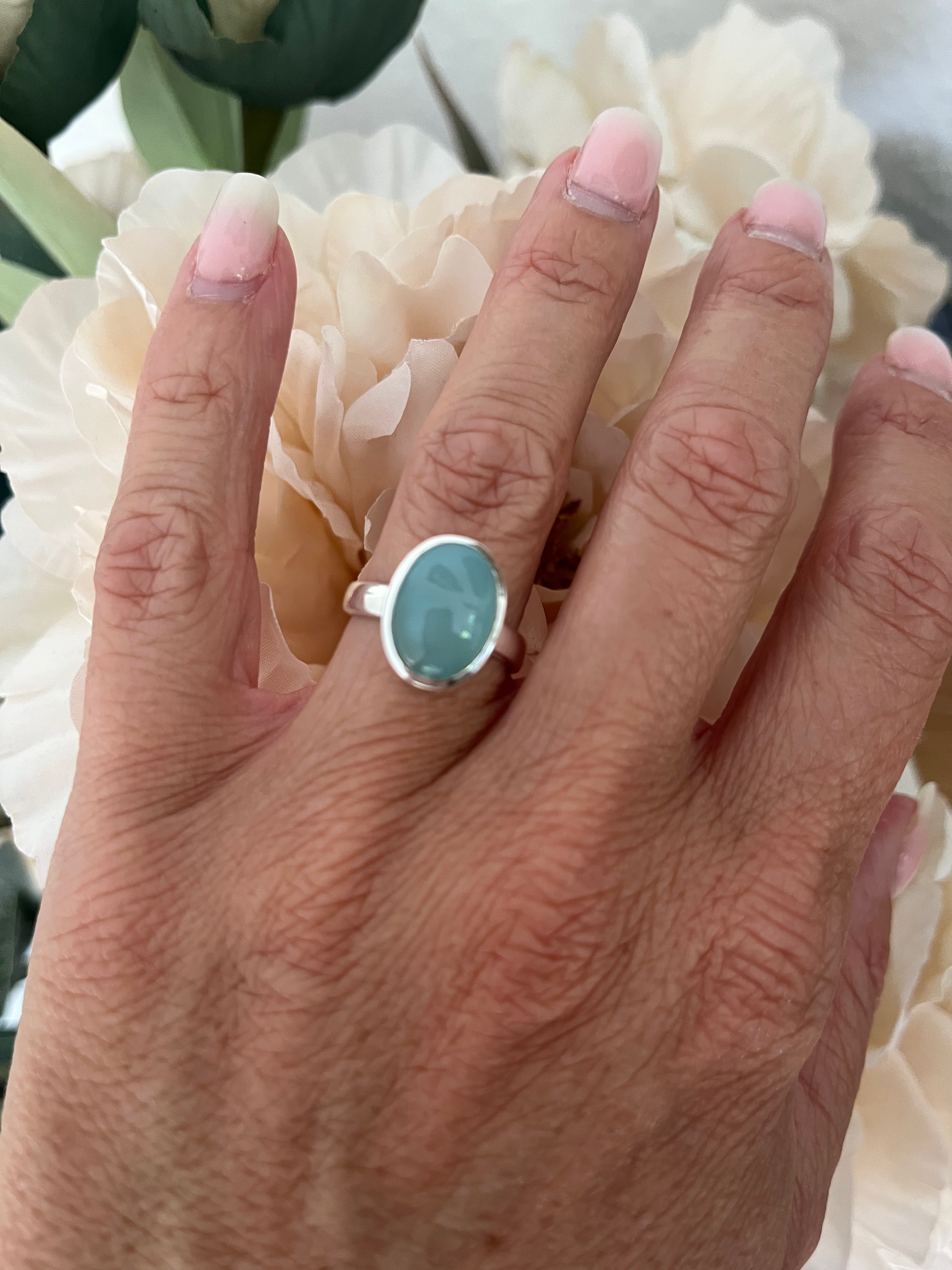 Aquamarin Ring - Verstellbar