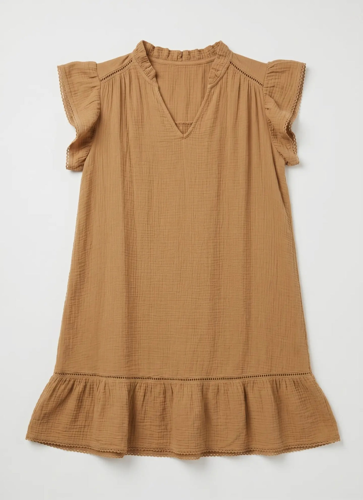 Musselin Kleid mit Volant
