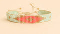 Armband 7 Linien Rauten Leuchtendes Rosa