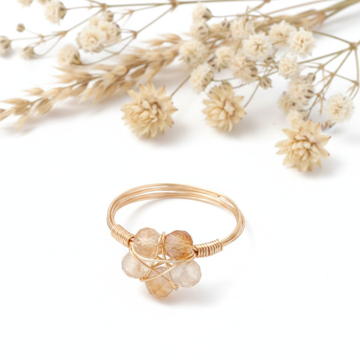Citrinring "Flower"